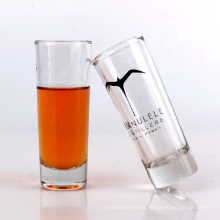 60ml thick based glass shot tumbler with printing 2oz